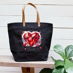 Cristal Coeur Love Transfert thermocollant Impression DTF Flex Textile sac shopping main sport course plage