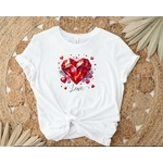 Cristal Coeur Love Transfert thermocollant Impression DTF Flex Textile t-shirt débardeur sweat pull femme homme enfant