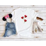 Fleurs Formes Coeurs transfert thermocollant impression dtf flex textile t-shirt femme homme enfant débardeur top