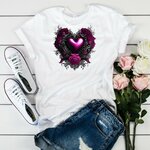 Coeur Gothique Violet Fleurs transfert themrocollant impression dtf flex textile t-shirt femme homme enfant débardeur top (1)