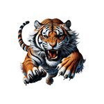 Tigre Saute Transfert thermocollant impression DTF flex textile