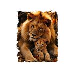 Lion Lionceau transfert thermocollant impression dtf flex textile