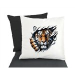 Tigre Déchiré transfert thermocollant impression dtf flex textile coussin oreiller accessoir déco objet