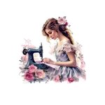 Femme Couturière transfert thermocollant impression dtf flex textile