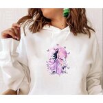 Femme Loup Papillons transfert thermocollant impression dtf flex textile sweat femme homme enfant pull t-shirt vêtement