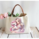 Girly Blonde Licorne transfert thermocollant impression dtf flex textile sac shopping main course sport plage