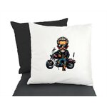Homme Lunettes Moto transfert thermocollant impression dtf flex textile coussin oreiller accessoire déco