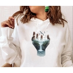 main paysage cascade transfert thermocollant impression dtf flex textile t-shirt femme enfnat homme sweat top débardeur