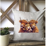 vaches grimaces humour transfert thermocollant impression dtf flex textile coussin oreiller objet accessoire déco