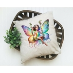 fée balançoire transfert thermocollant impression dtf flex textile coussin oreiller objet accessoire déco