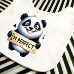 panda perfect transfert thermocollant impression dtf flex textile serviette bavoir bébé enfant