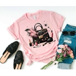 sac maquillage plumes transfert thermocollant impression dtf flex textile t-shirt femme sweat débardeur top pull