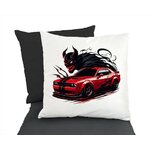 voiture devil transfert thermocollant impression dtf flex textile coussin oreiller objet déco accessoire