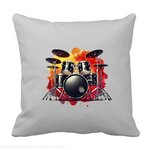instrument batterie transfert thermocollant impression dtf flex textile coussin oreiller objet déco accessoire