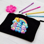Ourson Couleurs Transfert thermocollant impression dtf flex textile trousse école maquillage make-école secours