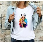Femme Cornes transfert thermocollant impression dtf flex textile t-shirt femme homme enfnat sweat débardeur