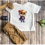 Ourson Skate transfert thermocollant impression dtf flex textile t-shirt enfnat femme homme sweat débardeur pull vêtement