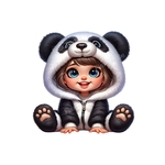 enfant panda transfert thermocollant impression dtf flex textile
