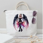 femme ailes transfert thermocollant impression dtf flex textile sac shopping mains sport plage
