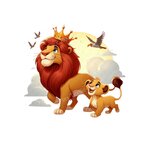 roi lion simba transfert thermocollant impression dtf flex textile
