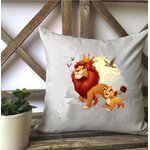 roi lion simba transfert thermocollant impression dtf flex textile coussin oreiller accessoire objet déco