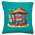 cabane planches couleurs transfert thermocollant impression dtf lfex textile coussin oreiller objat accessoire déco