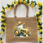 Tracteur Chapeau transfert thermocollant impression dtf flex textile sac shopping plage mains dos sport