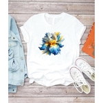 Fleur Iris Fumée Transfert thermocollant impression dtf flex textile t-shirt femme enfant homme bébé sweat jeans veste pull