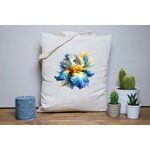 Fleur Iris Fumée Transfert thermocollant impression dtf flex textile sac shopping dos plage mains sport