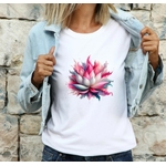 Lotus Peinture transfert thermocollant impression dtf flex textile t-shirt femme enfant homme veste jeans pull sweat