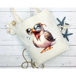 Mouette Rieuse Lunettes Transfert Thermocollant Impression dtf Flex Textile sac shopping plage dos mains sport