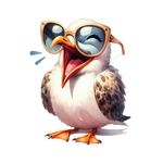 Mouette Rieuse Lunettes Transfert Thermocollant Impression dtf Flex Textile