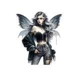 femme ailes elfe transfert thermocollant impression dtf flex textile