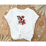 femme papillon rouge transfert thermocollant impression dtf flex textile t-shirt femme enfant homme débardeur sweat pull jeans veste