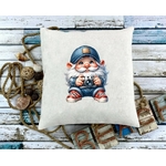 gnome appareil photo transfert thermocollant impression dtf flex textile oreillers coussin accessoires déco