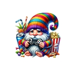gnome gamer transfert thermocollant impression dtf flex textile