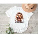 femme tasse café transfert thermocollant impression dtf lfex textile t-shirt pull sweat jeans veste