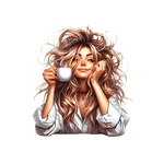 femme tasse café transfert thermocollant impression dtf lfex textile
