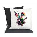 elfe couleurs guitare transfert thermocollant impression dtf flex textile coussin accessoires déco oreillers