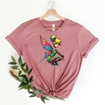 elfe clochette couleurs transfert thermocollant impression dtf flex textile t-shirt femme homme enfant sweat jeans veste pull