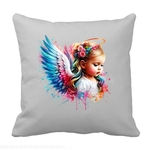 fillette ange transfert thermocollant impression dtf flex textile coussin oreilles accessoires déco