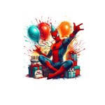 spiderman aniverssaire ballons transfert thermocollant impression dtf flex tectile