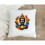 Tête Bouddha Couleurs transfert thermocollant impression dtf flex textile coussin oreillers accessoires déco