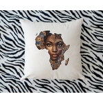 Afrique Carte Femme transfert thermocollant impression dtf flex textile coussin oreillers accessoires