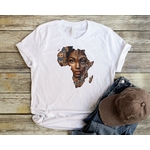 Afrique Carte Femme transfert thermocollant impression dtf flex textile t-shirt homme enfant pull veste jeans top sweat