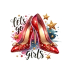 Let's Go Girls Chaussures transfert thermocollant impression dtf flex textile