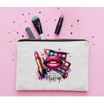 Just Love Makeup transfert thermocollant impression dtf flex textile Trousse école maquillage