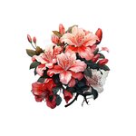 Bouquet Lys transfert thermocollant impression dtf flex textile