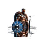 Homme Viking Eau transfert thermocollant impression dtf flex textile