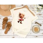 fillette souffle fleur transfert thermocollant impression dtf flex textile t-shirt femme enfant homme sweat top jeans veste pull